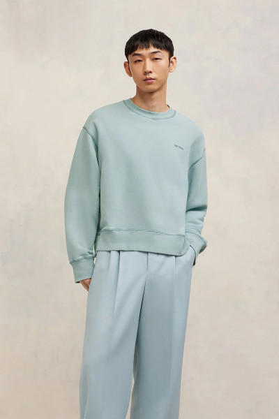 AMI PARIS Fade Out Cotton Fleece Sweatshirt