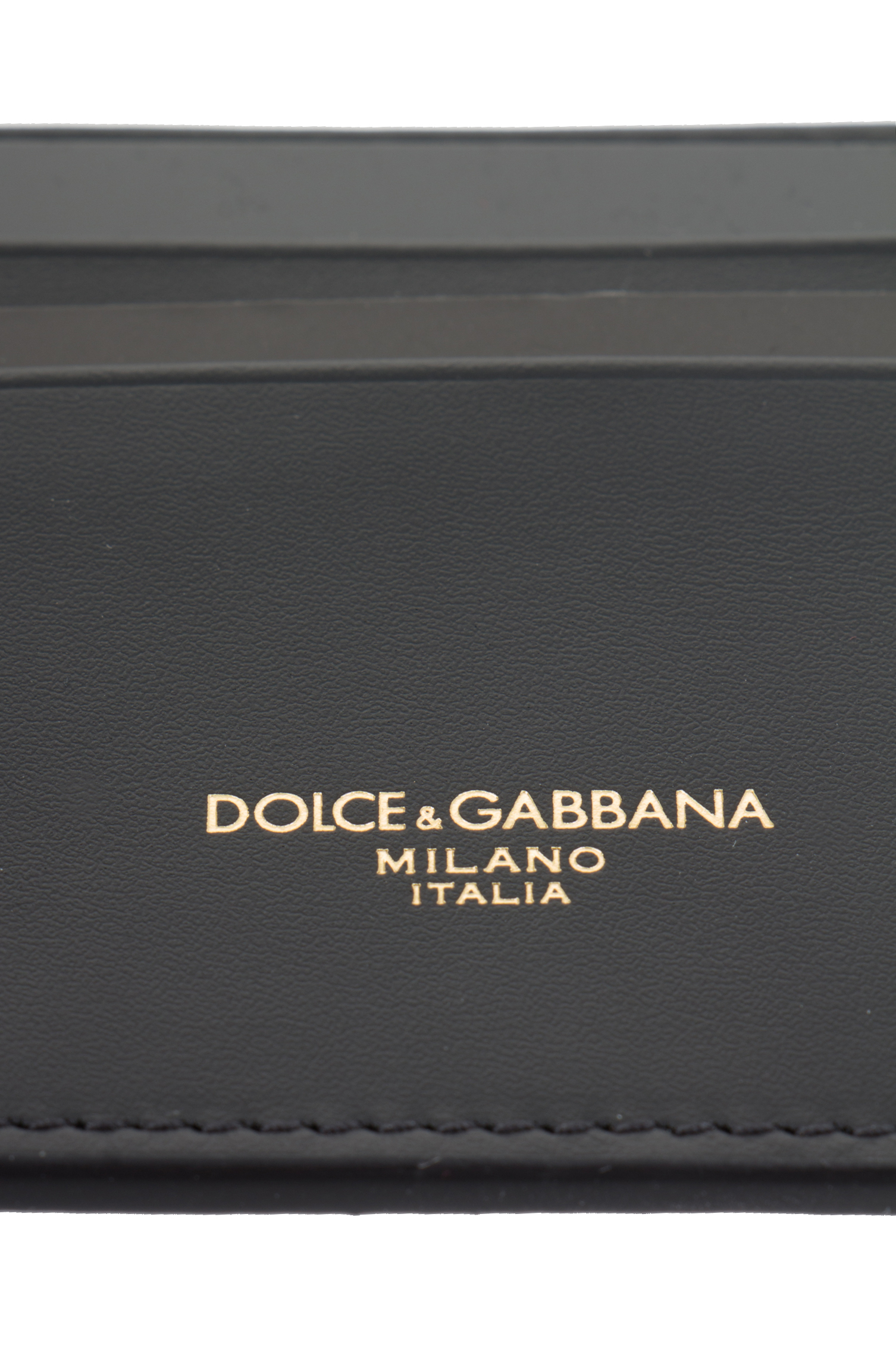 DOLCE & GABBANA Calfskin Credit Card Holder With Heat-Pressed Logo ...