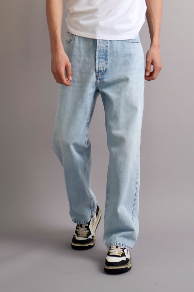 AMI PARIS Loose Fit Cotton Denim Jeans