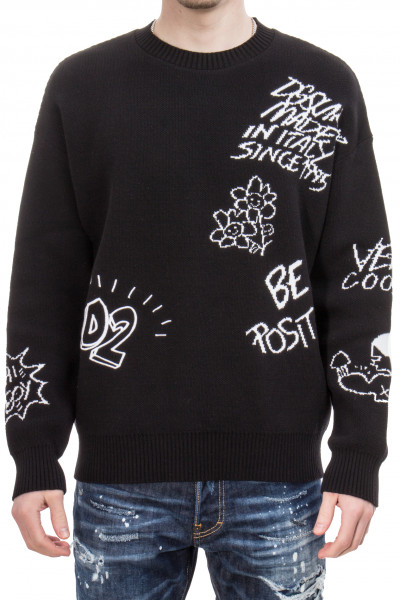 DSQUARED2 Heavy Knit Sweater Embroidered