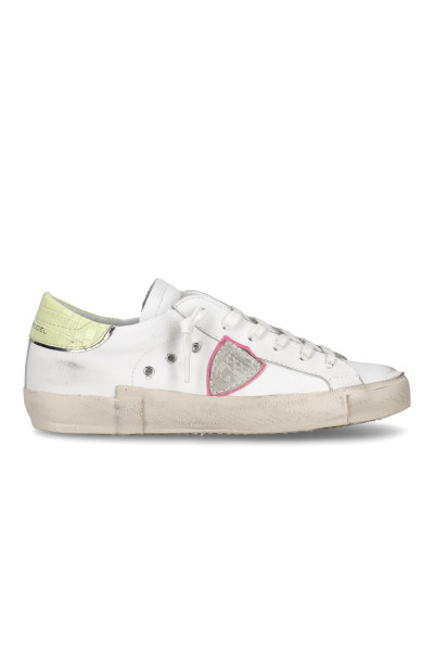 PHILIPPE MODEL Croco Leather & Suede Sneakers Prsx Low