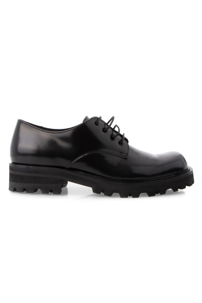 TRUSSARDI Brushed Leather Sporty Derby Lace Up Shoes