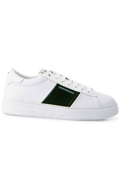 EMPORIO ARMANI Low Leather Sneakers