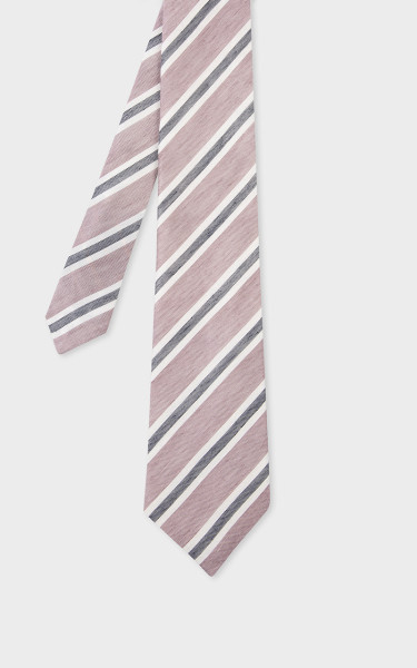 PAUL SMITH Striped Silk-Linen Blend Tie