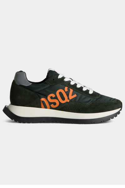 DSQUARED2 Low Suede And Nylon Sneakers Running