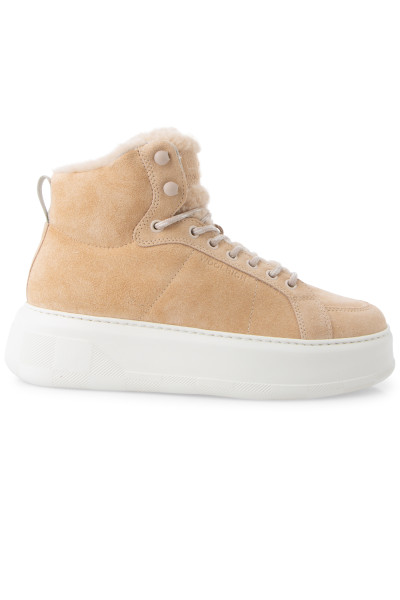 WOOLRICH Padded High Ankle Suede Sneakers Montone
