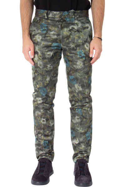 VALENTINO Camouflage Cotton & Silk Jacquard Pants