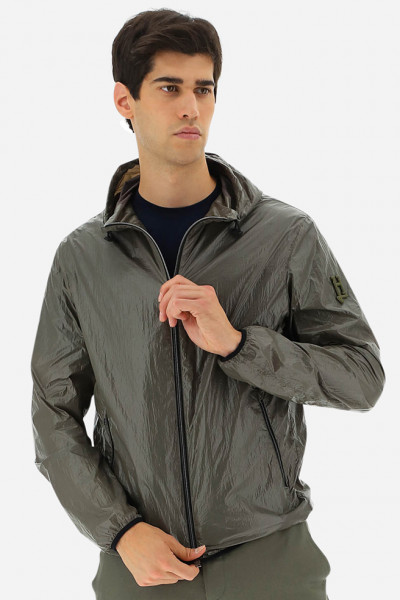 HERNO Hooded Gloss Wave Bomber