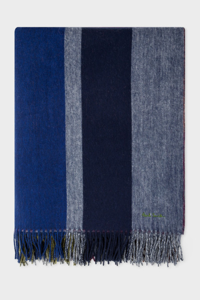 PAUL SMITH Graphic Stripe Cashmere Blend Blanket