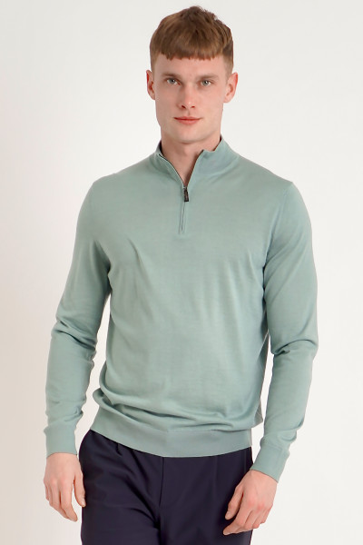 COLOMBO Cashmere Silk Blend Half Zip Sweater