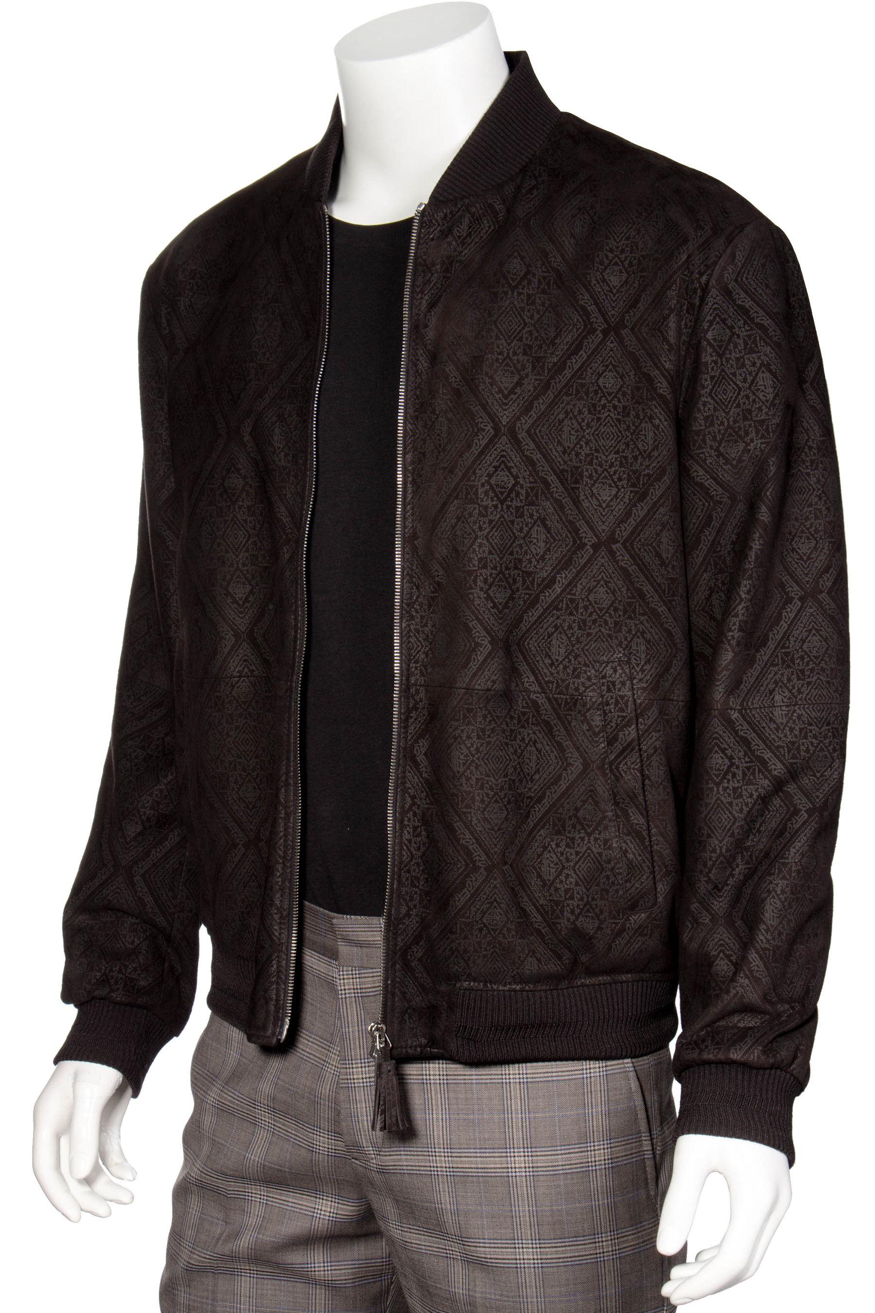 ETRO Patterned Leather Bomber Jacket | Leather Jackets | Clothing | Men ...