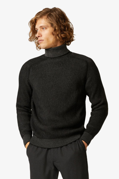 SEASE Reversible Cashmere Turtleneck Sweater Dinghy Roll