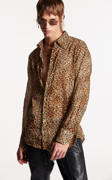 DSQUARED2 Printed Cotton Shirt Relax Dan 70's