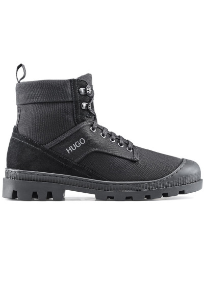 HUGO Canvas Lace-Up Boots Bustler