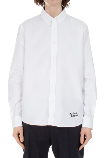 MAISON KITSUNÉ Embroidered Button Down Oxford Shirt