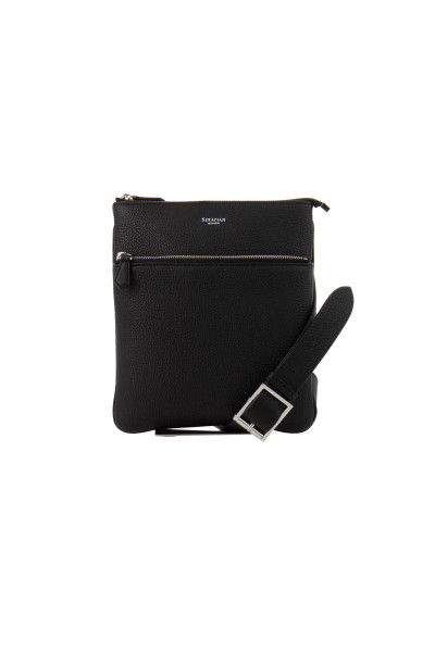 SERAPIAN Flat Cashmere Leather Messenger Bag