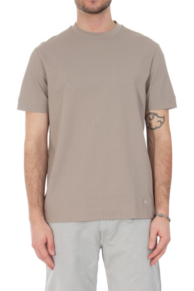 EMPORIO ARMANI Jacquard Cotton Jersey T-Shirt