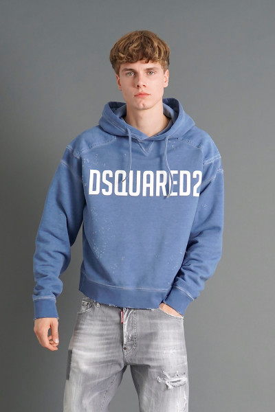 DSQUARED2 Destroyed Cotton Hoodie