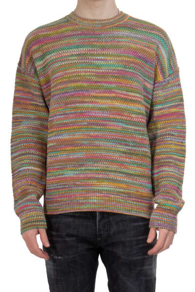 DSQUARED2 Striped Cotton Knit Sweater