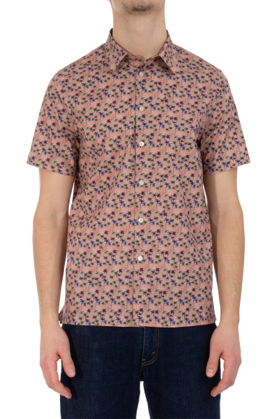 PAUL SMITH Printed Organic Cotton Short-Sleeve Shirt