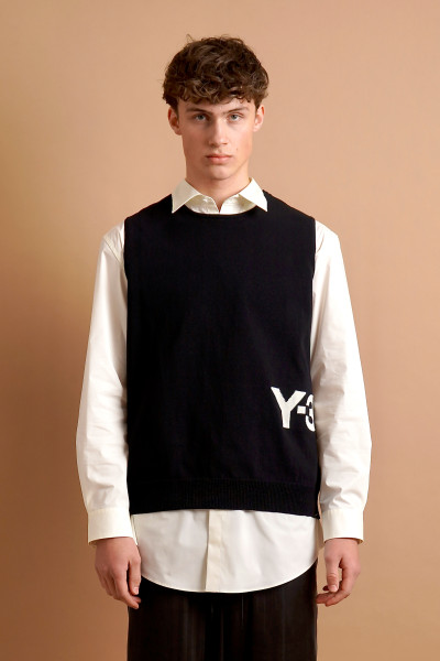 Y-3 Cotton Nylon Blend Knit Vest