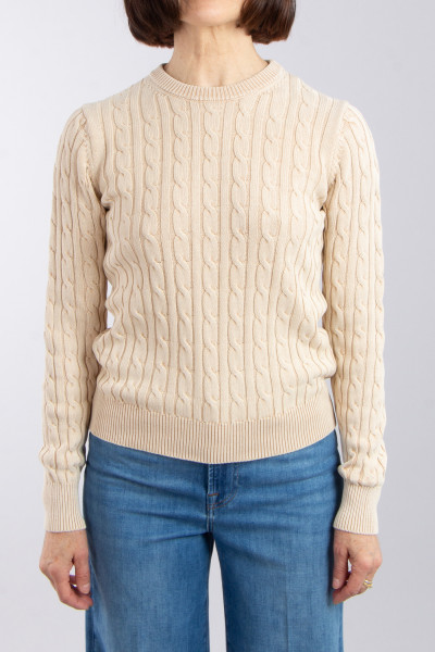 MC 2 SAINT BARTH Cotton Cable Knit Sweater New Queen