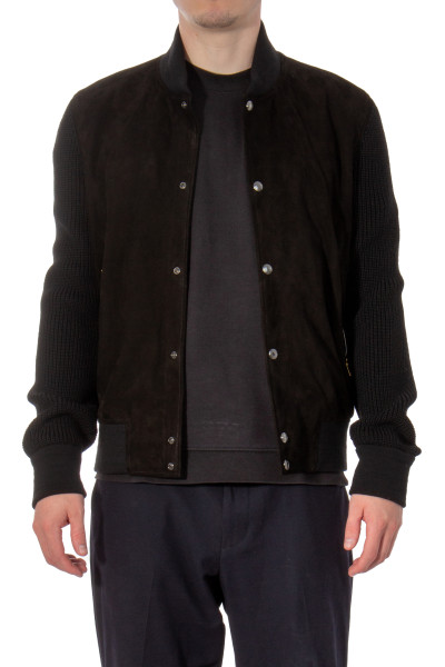 PAUL SMITH Suede & Knit Bomber Jacket