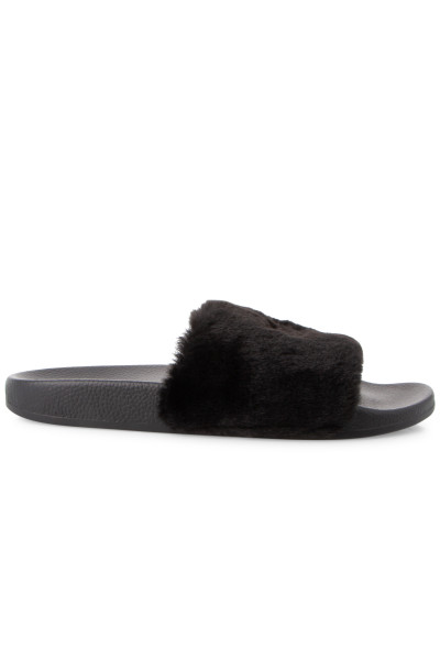 VERSACE JEANS COUTURE Synthetic Fur Slides Shelly
