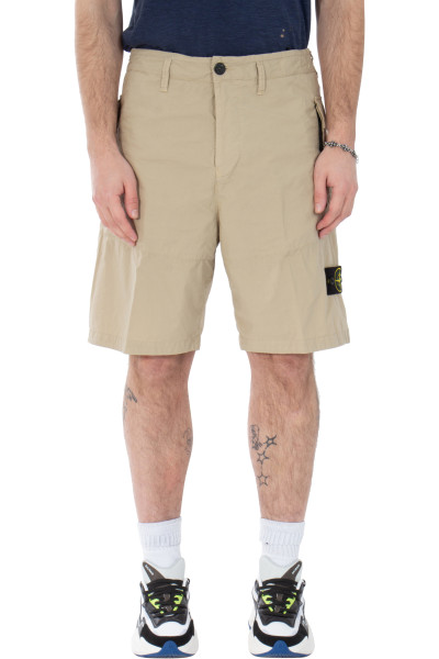 STONE ISLAND Comfort Fit Cotton Stretch Bermuda Shorts