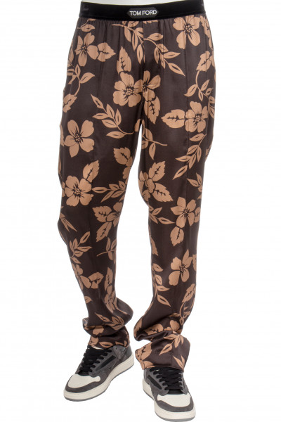 TOM FORD Graphic Floral Silk Pajama Pants