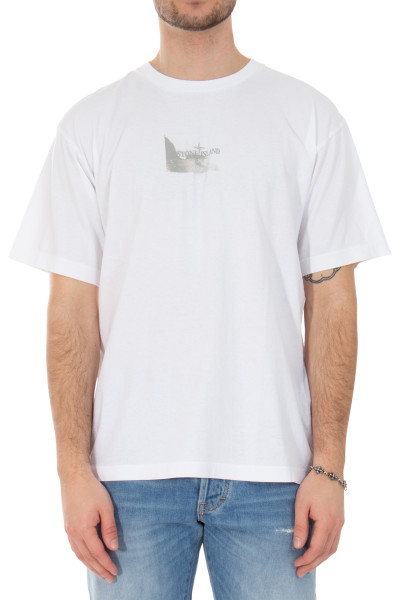 STONE ISLAND 'Reflective Two' Print Cotton T-Shirt