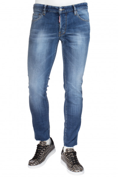 DSQUARED2 Medium Wash Cropped Slim Jeans