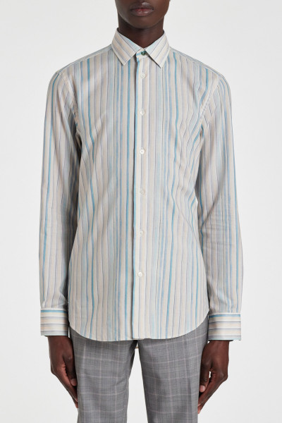 PAUL SMITH 'Painted Stripe' Organic Cotton Shirt