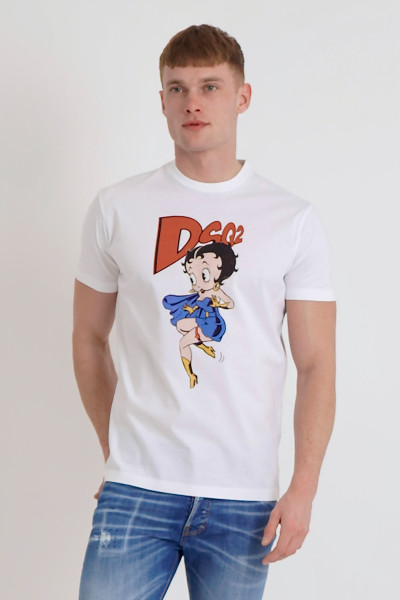 DSQUARED2 Betty Boop Cool Fit Cotton T-Shirt