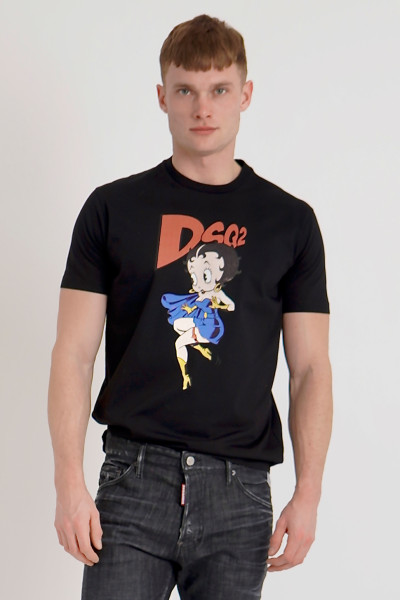 DSQUARED2 Betty Boop Cool Fit Cotton T-Shirt