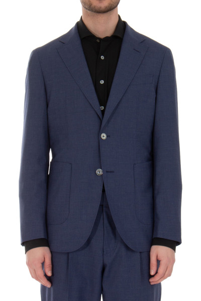 BOSS Slim Fit Virgin Wool-Silk Blend Suit L-Heston