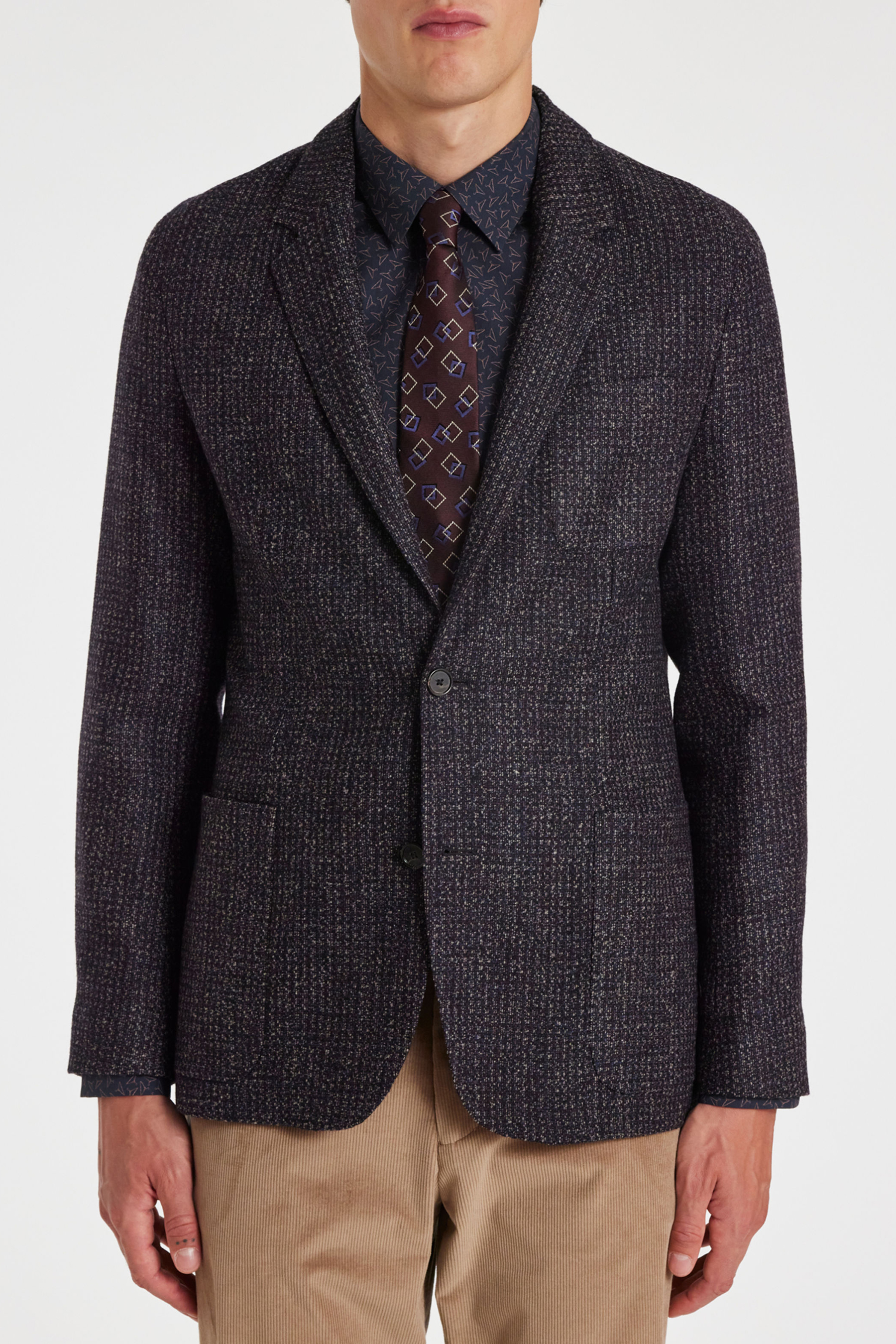 Wool And Silk-Blend Tweed Blazer