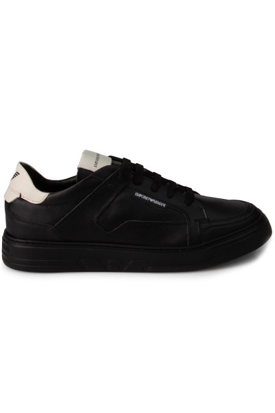 EMPORIO ARMANI Hammered-Leather Sneakers