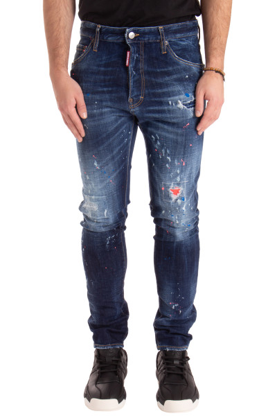 DSQUARED2 Dark Neon Splash Wash Cool Guy Jeans