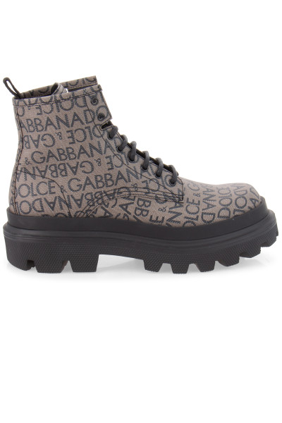 DOLCE & GABBANA Coated Jacquard Ankle Boots
