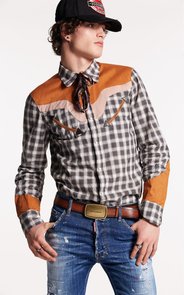 DSQUARED2 Checked Cotton Western Shirt