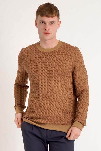 BOSS Structured Silk Sweater L-Puro