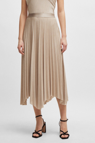 BOSS Pleated Recycled Stretch Jersey Skirt