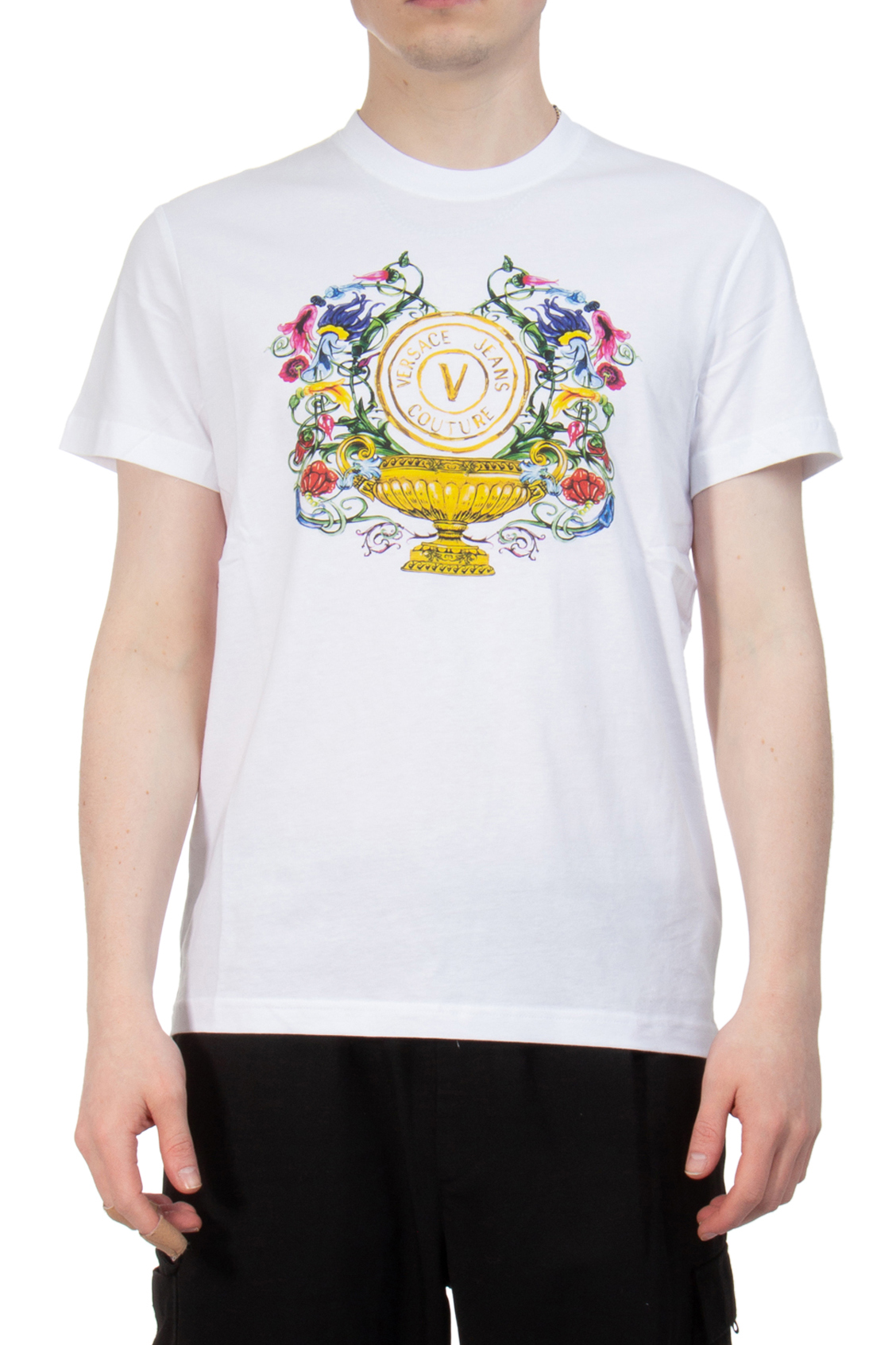 VERSACE JEANS COUTURE V-Emblem Garden T-Shirt | T-Shirts | T-Shirts ...