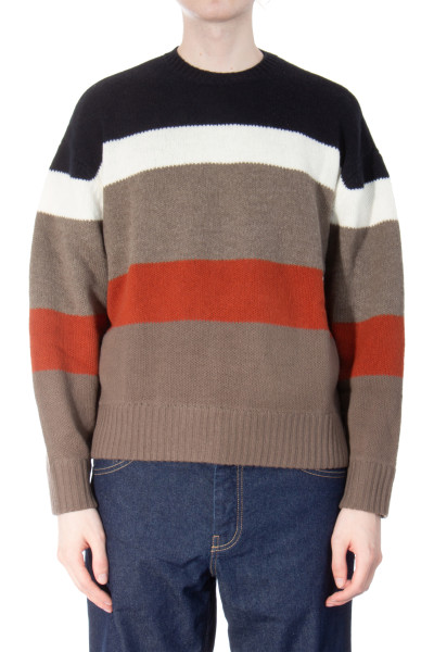 EMPORIO ARMANI Maxi Striped Virgin Wool Sweater