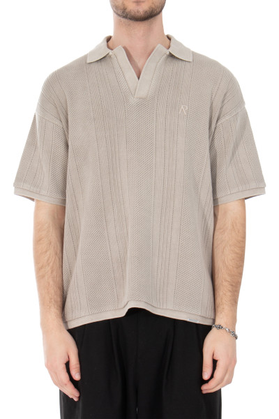 REPRESENT Cotton Open Stitch Polo Shirt