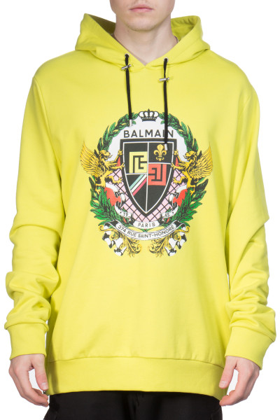 BALMAIN royal logo hoodie
