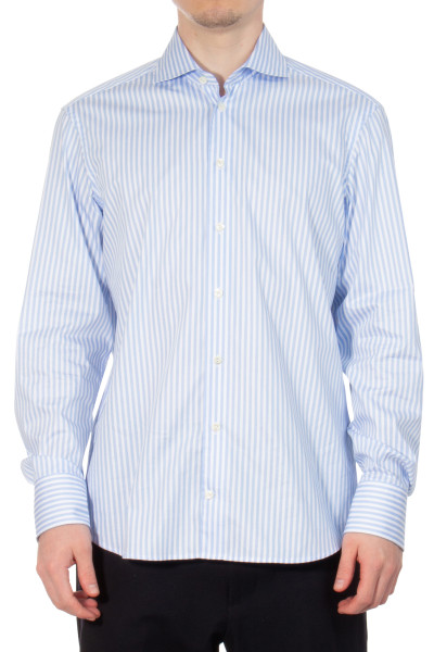 VAN LAACK Striped Cotton Business Shirt Tailor Fit