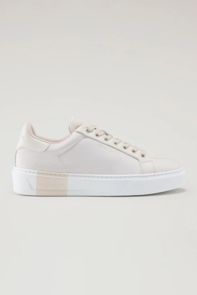WOOLRICH Embroidered Leather Sneakers Classic Court