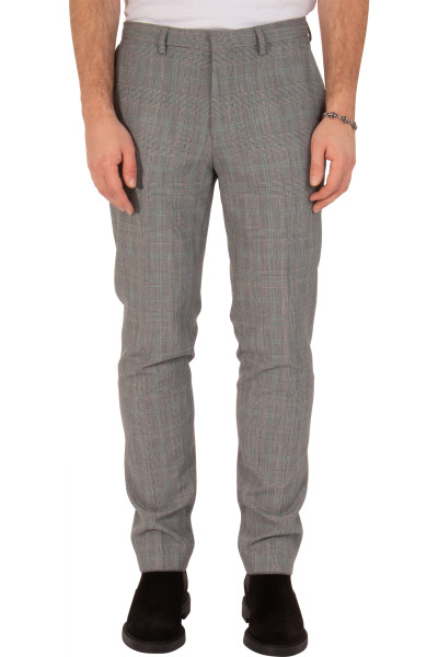 HUGO Checked Extra Slim Fit Stretch Fabric Pants Hesten